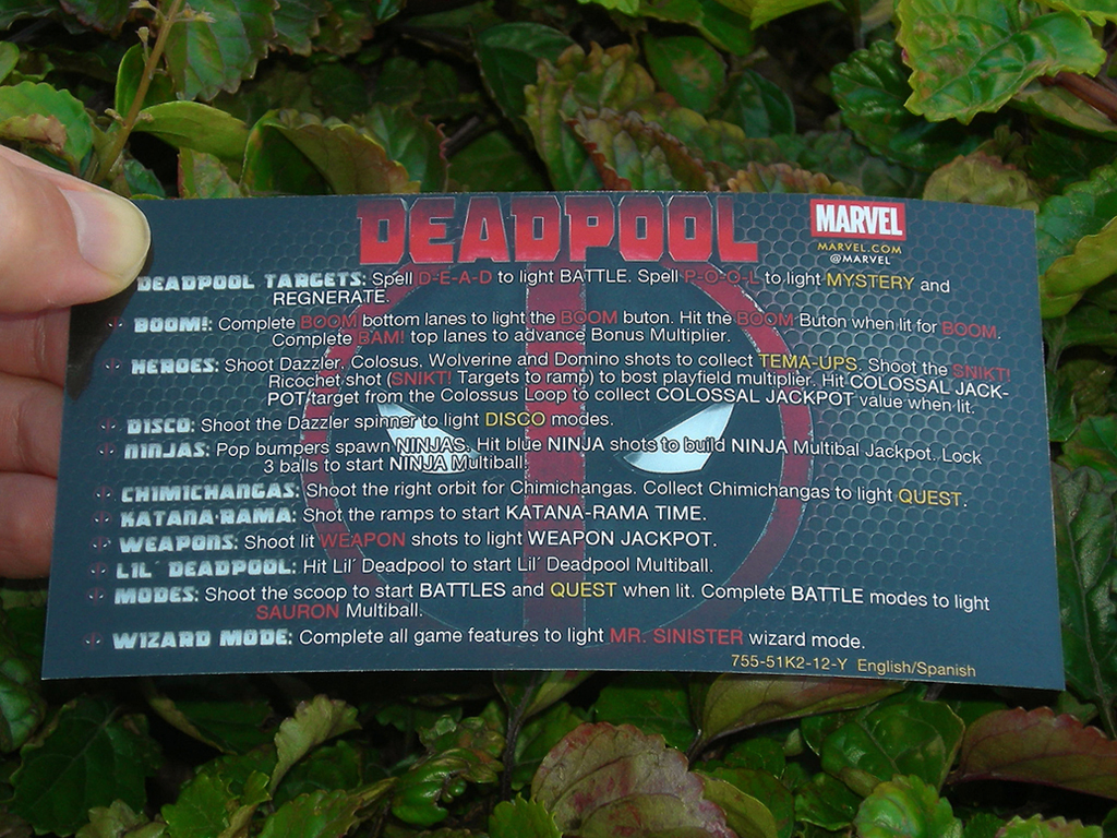 Deadpool Custom Pinball Rules print1c