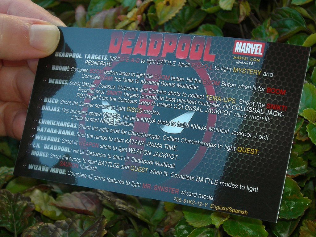 Deadpool Custom Pinball Rules print2c