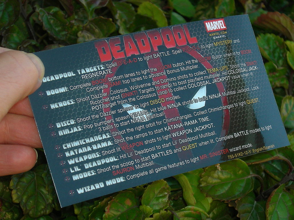 Deadpool Custom Pinball Rules print3c