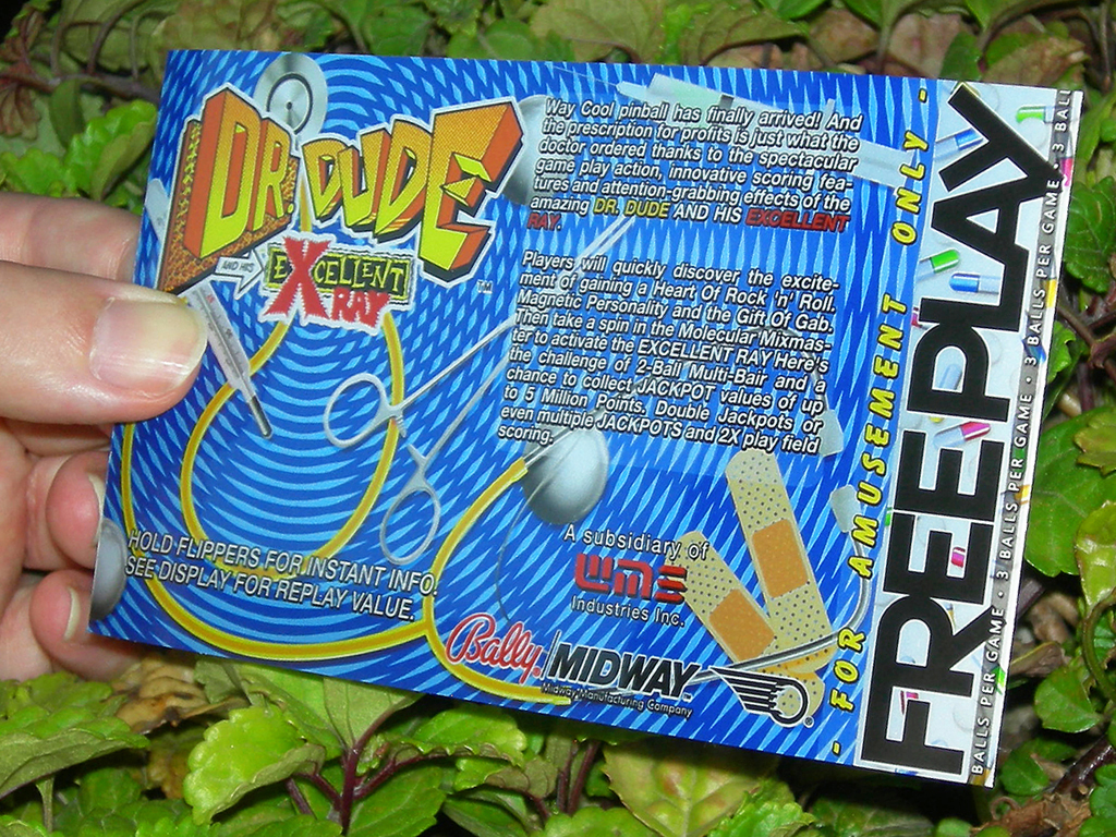 Dr. Dude Pinball Card Customized Free Play2 print2c