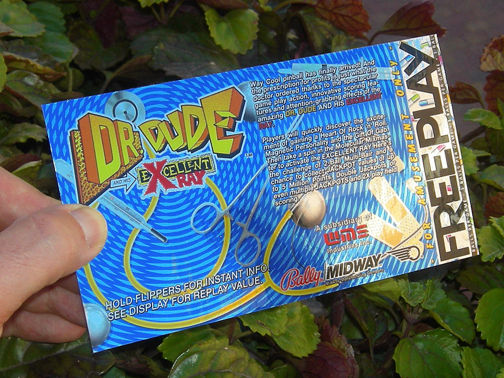 Dr. Dude Pinball Card Customized Free Play print3