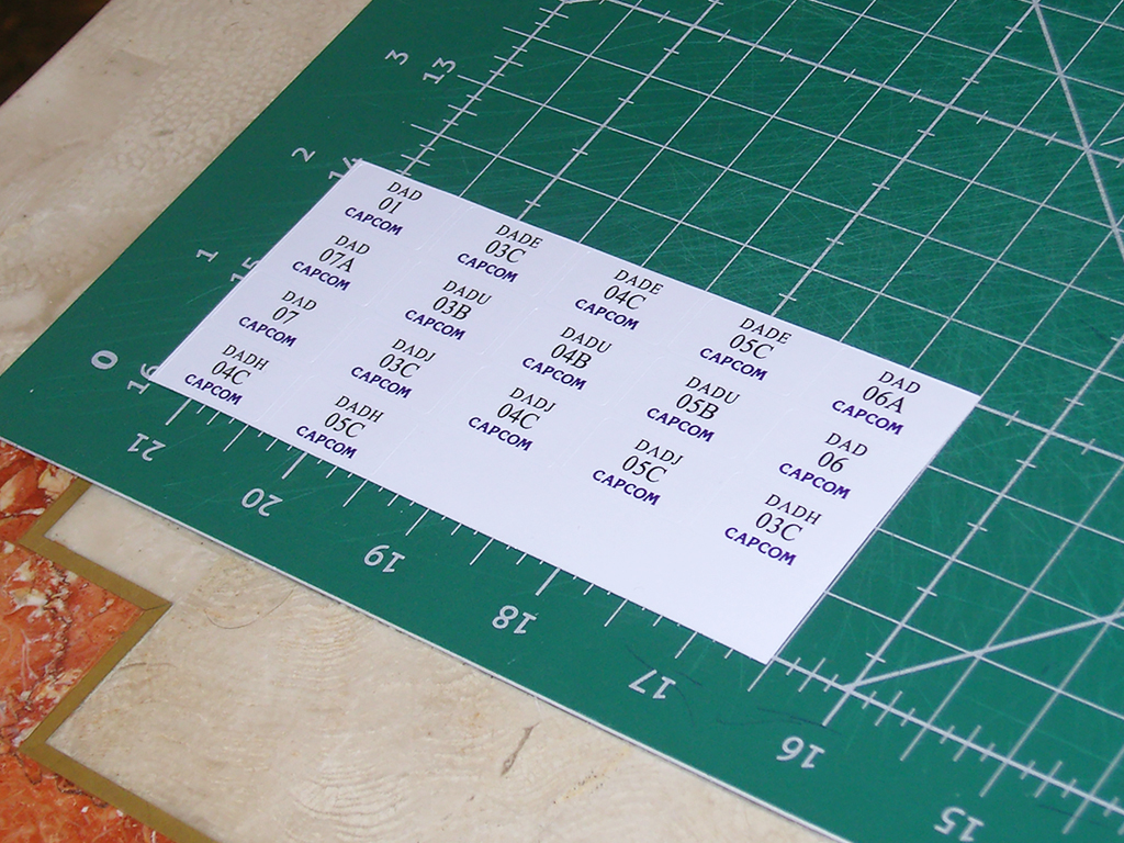 "DUNGEONS & DRAGONS TOWER OF DOOM CPS2 EPROM STICKERS FOR VERSION DAD