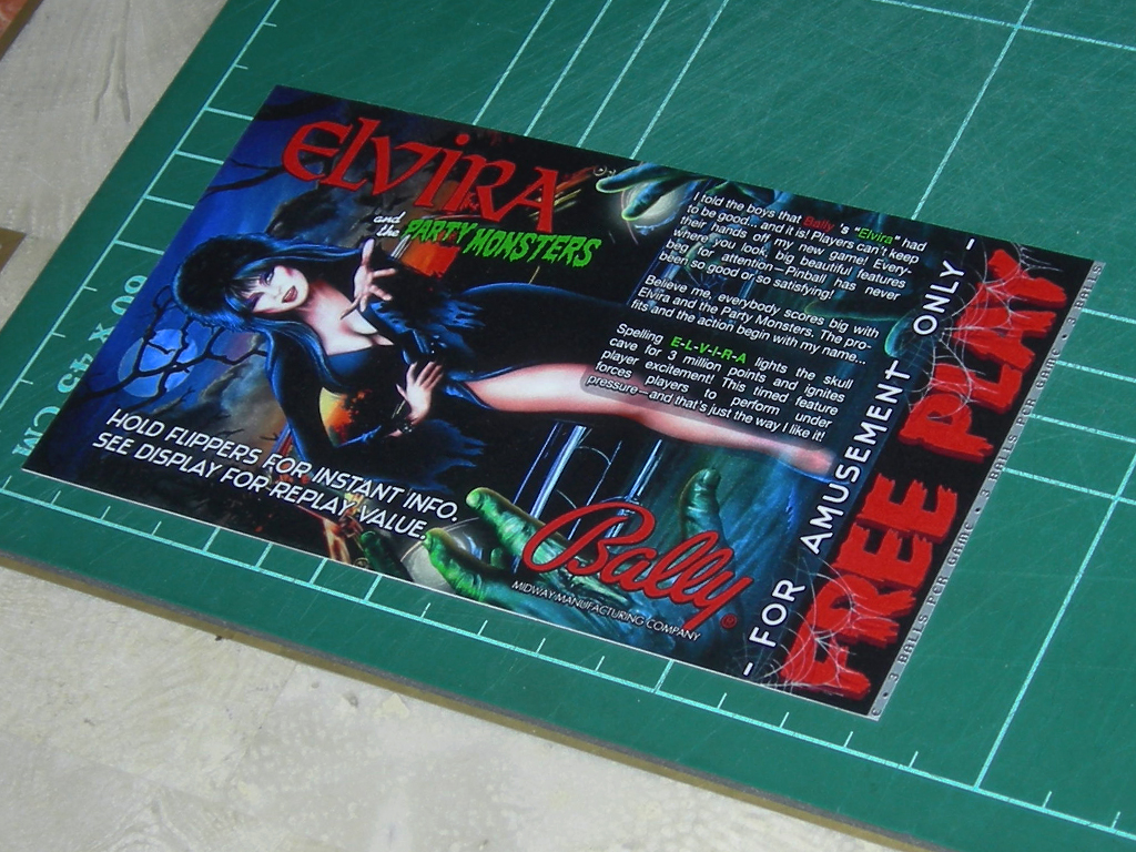 Elvira And The Party Monsters Pinball Card Customized Free Play print2a