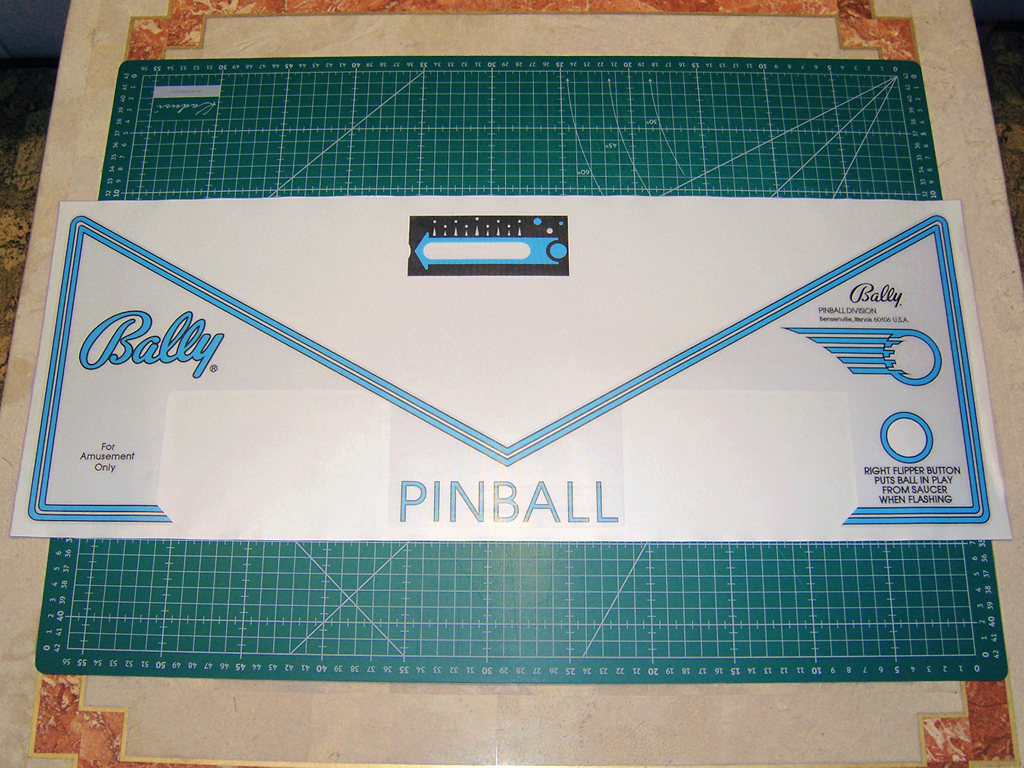 "EMBRYON PINBALL APRONS" (BALLY) scanned artwork files restored in Zona