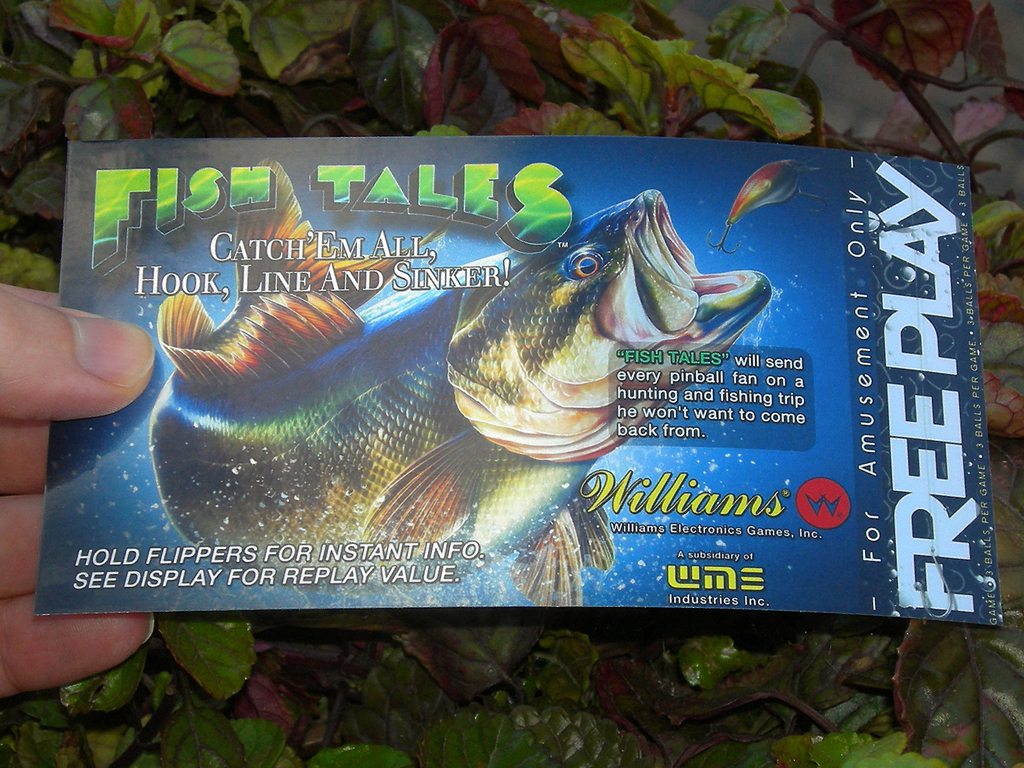 Fish Tales Custom Pinball Card - Free Play print1c
