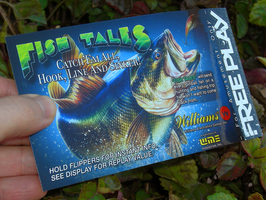Fish Tales Custom Pinball Card - Free Play print3c