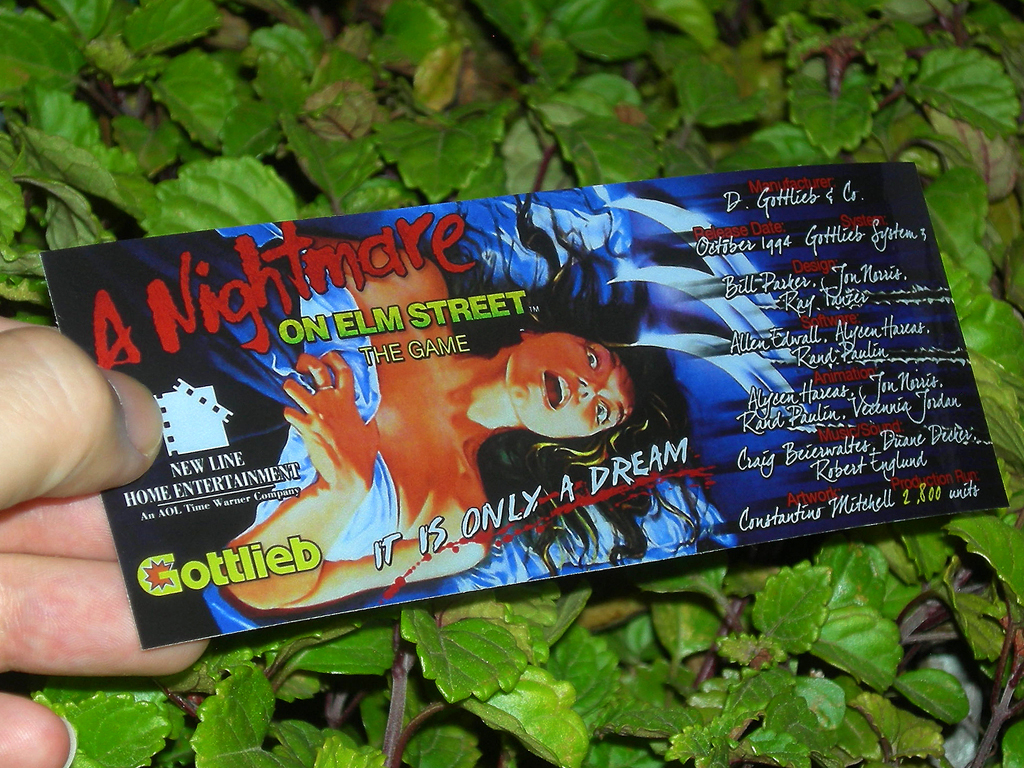 Freddy A Nightmare Of Elm Street Custom Pinball Card Crew print3c