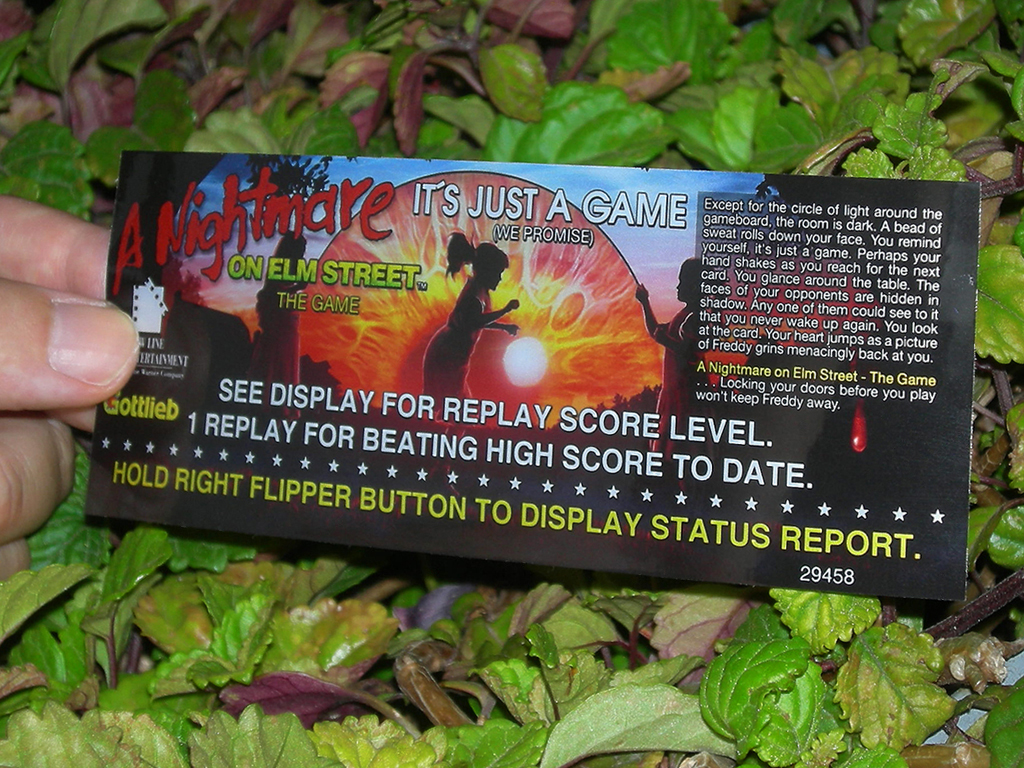 Freddy A Nightmare Of Elm Street Custom Pinball Card Score print2c