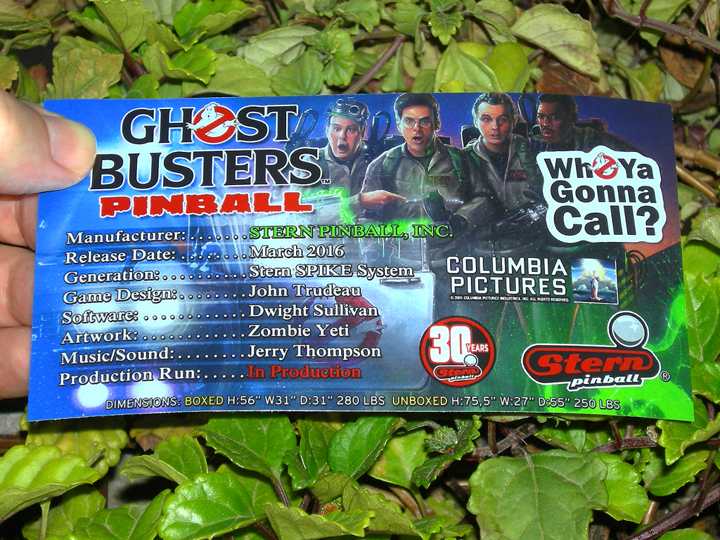 Ghostbusters Custom Pinball Card Crew print1c