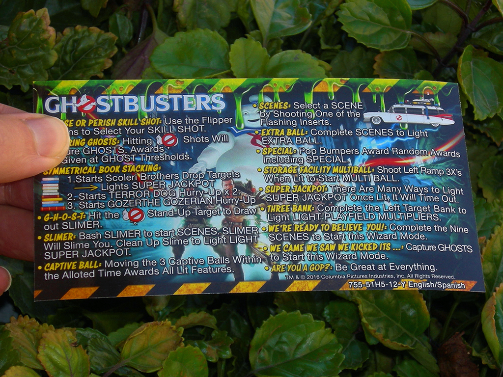 Ghostbusters Pinball Card Customized Rules print1c