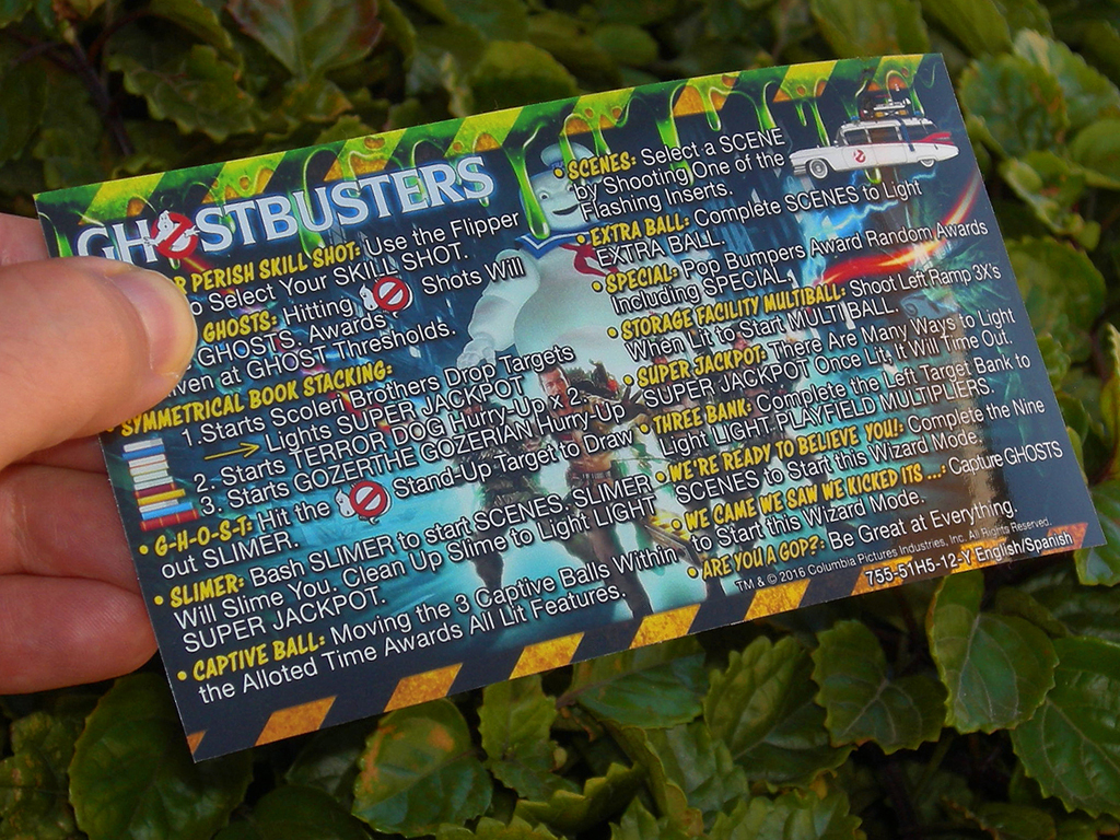 Ghostbusters Pinball Card Customized Rules print3c