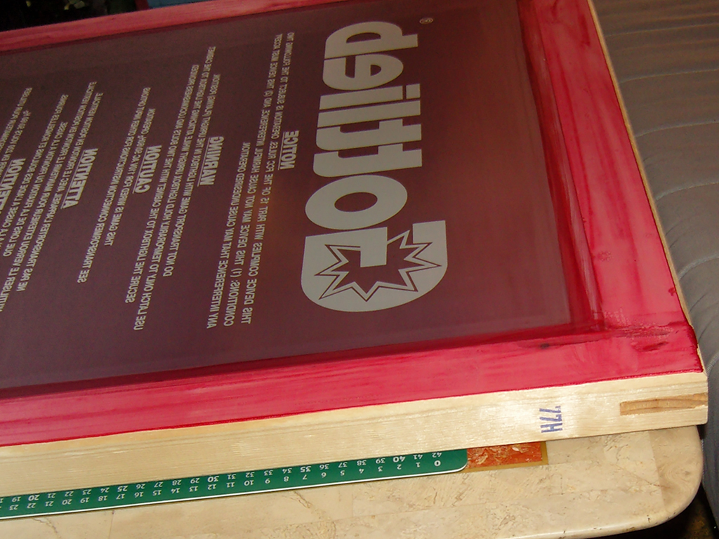 Gottlieb-Pinball-Warning-Text-wooden-Silk-Screen-Printing-Frame10