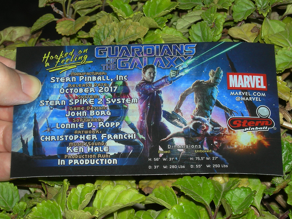 Guardians Of The Galaxy Custom Pinball Card Crew print1c