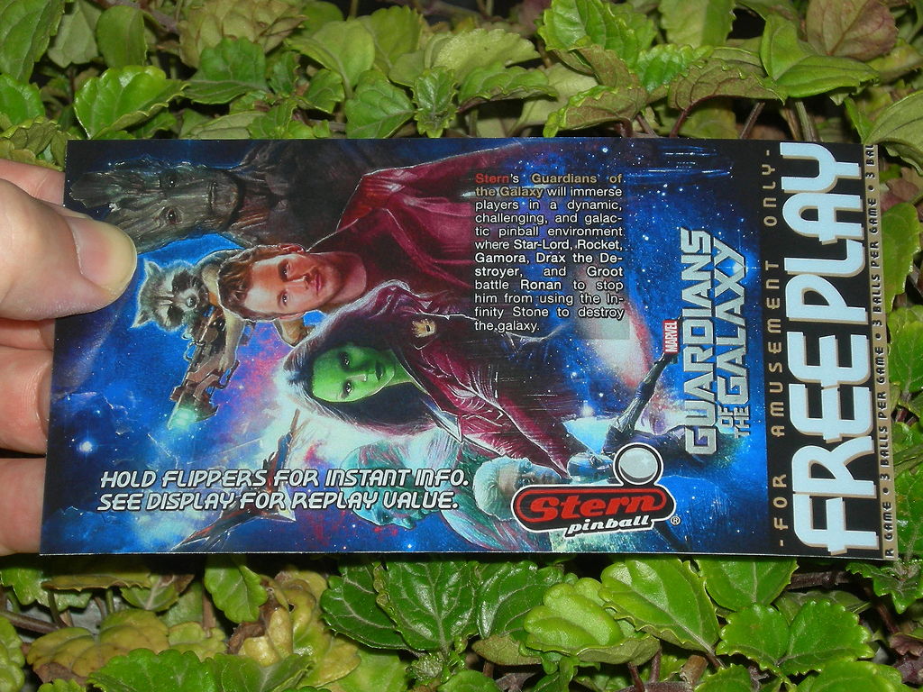 Guardians Of The Galaxy Custom Pinball Card Free Play print1c