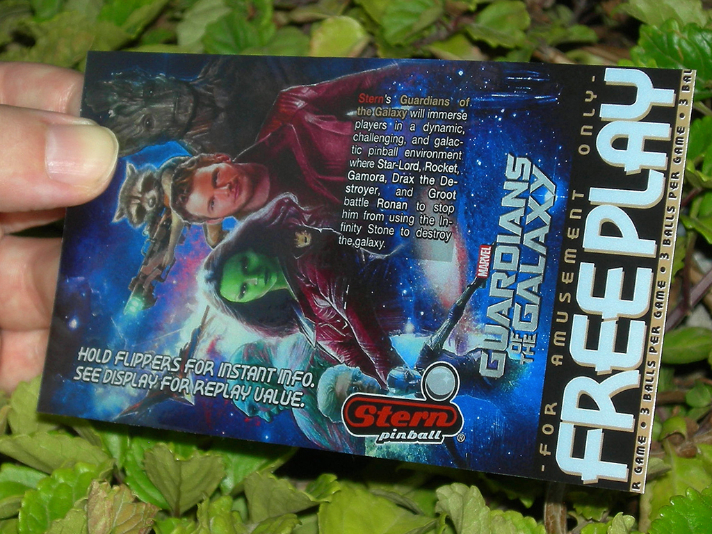 Guardians Of The Galaxy Custom Pinball Card Free Play print2c