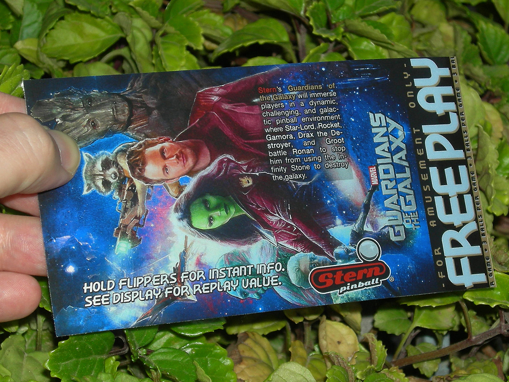 Guardians Of The Galaxy Custom Pinball Card Free Play print3c