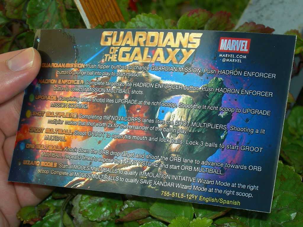 Guardians Of The Galaxy Custom Pinball Card Rules print2