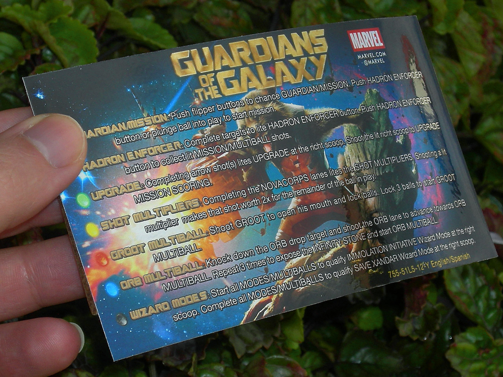 Guardians Of The Galaxy Custom Pinball Card Rules print3