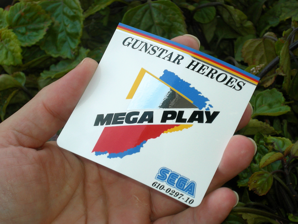 Gunstar Heroes Mega Play Cartridge Label print2