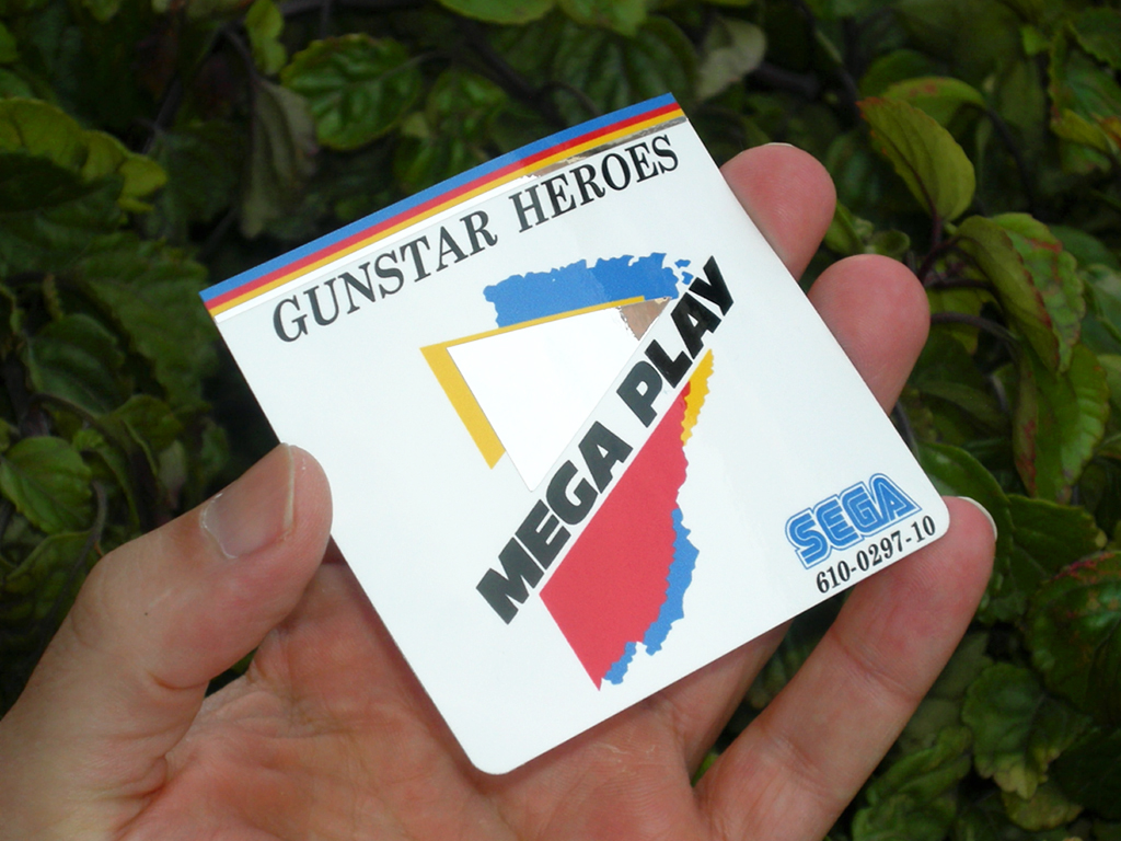Gunstar Heroes Mega Play Cartridge Label print3