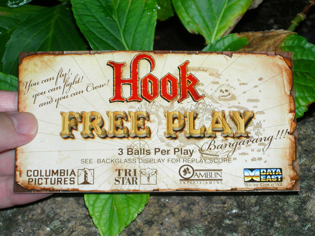 "Hook Custom Pinball Cards" (DATA EAST). Designed by Zona Arcade