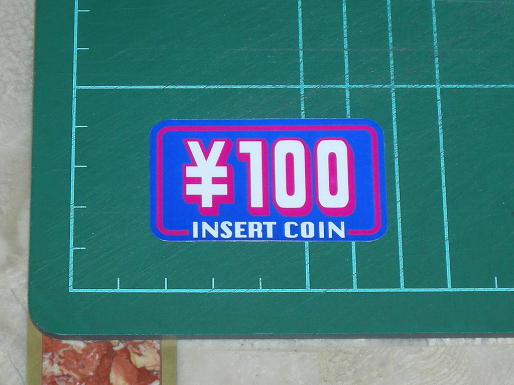 “IMPRESS ¥100 INSERT COIN LABEL STICKER” (CAPCOM) restored by Zona ...
