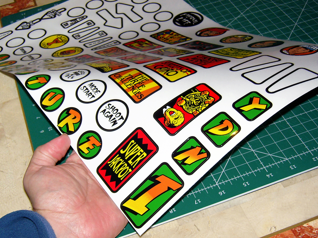 "INDIANA JONES PINBALL INSERTS" (WILLIAMS) artwork files in restoration