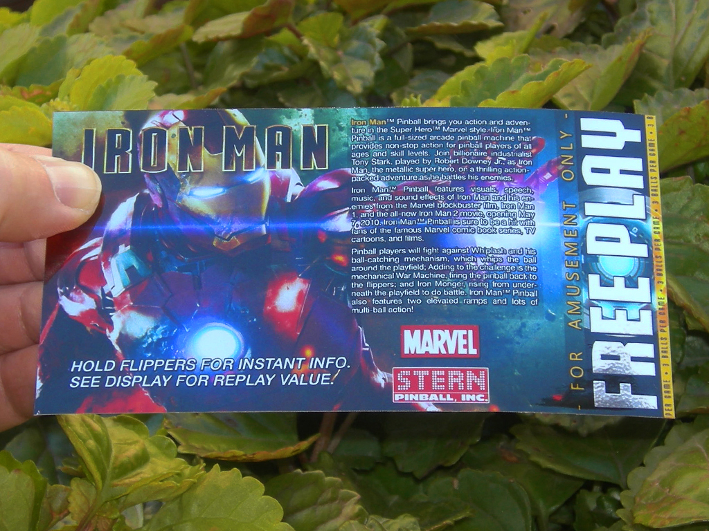 Iron Man Custom Pinball Card Free Play print1