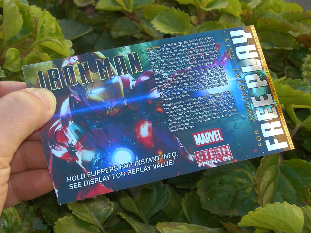 Iron Man Custom Pinball Card Free Play print3