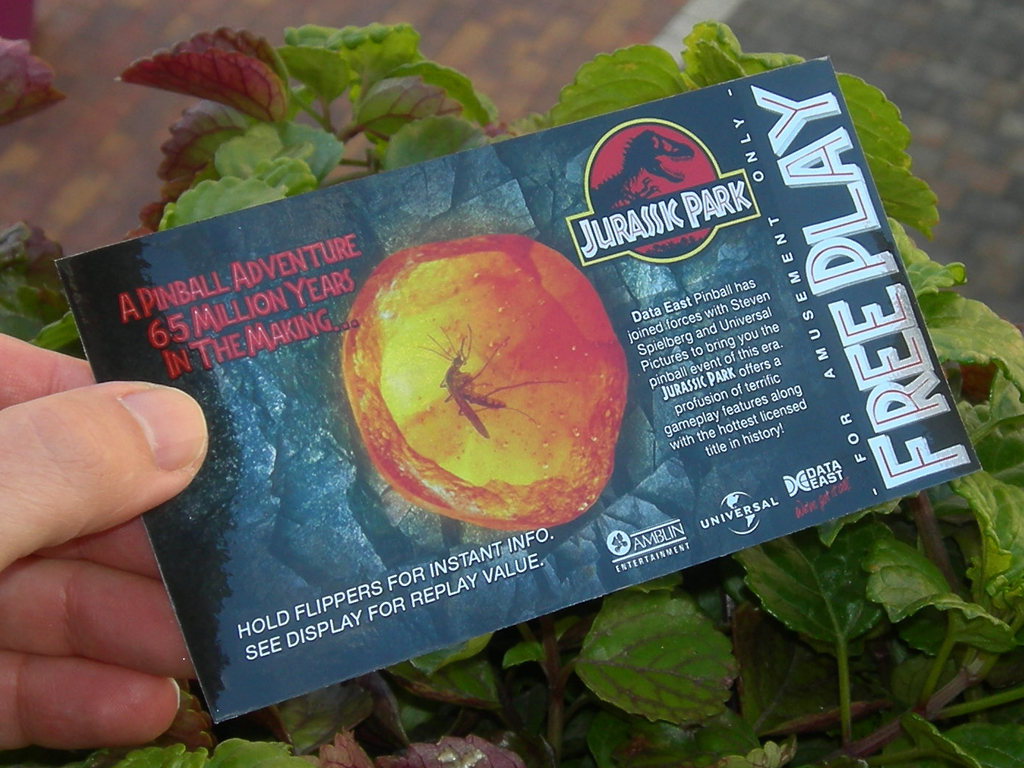 Jurassic Park Custom Pinball Card Free Play print3