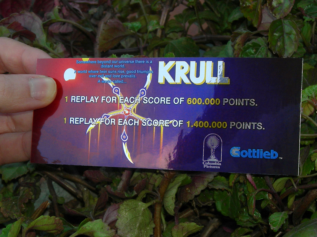 Krull Custom Pinball Card - Score. Mikonos2