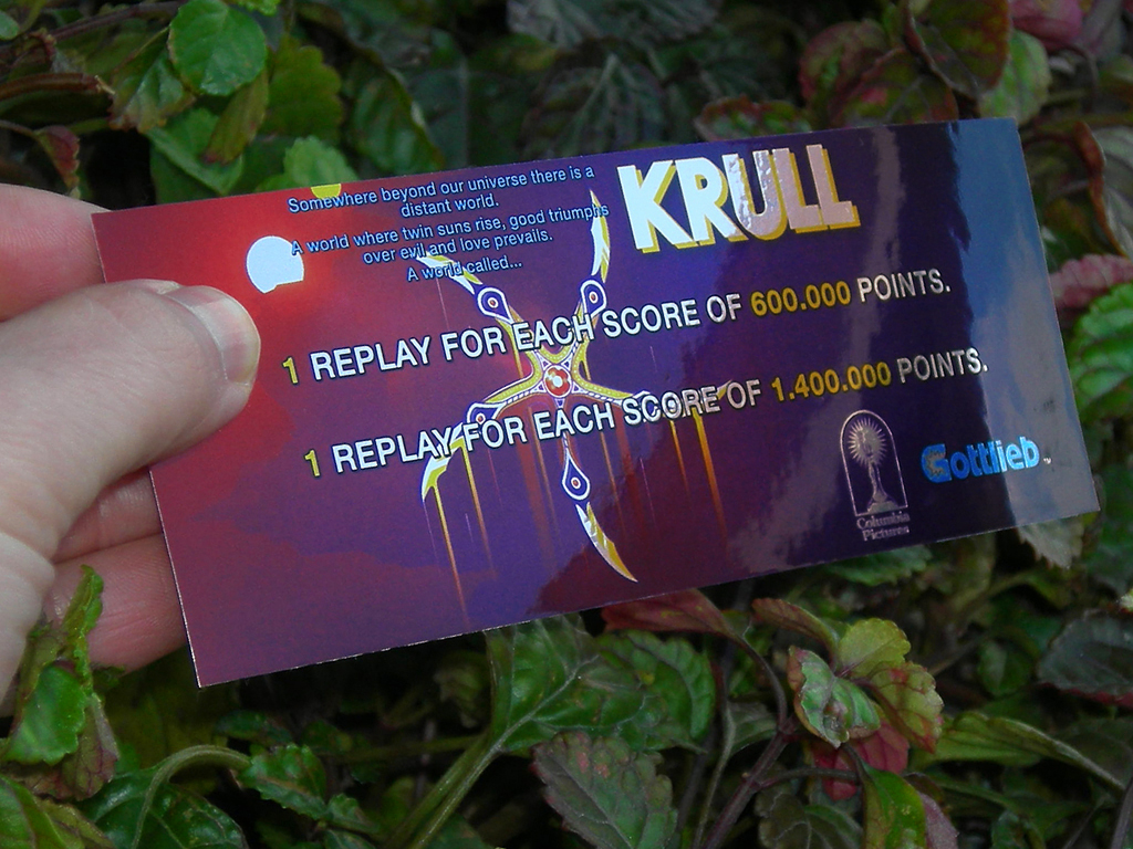 Krull Custom Pinball Card - Score. Mikonos3