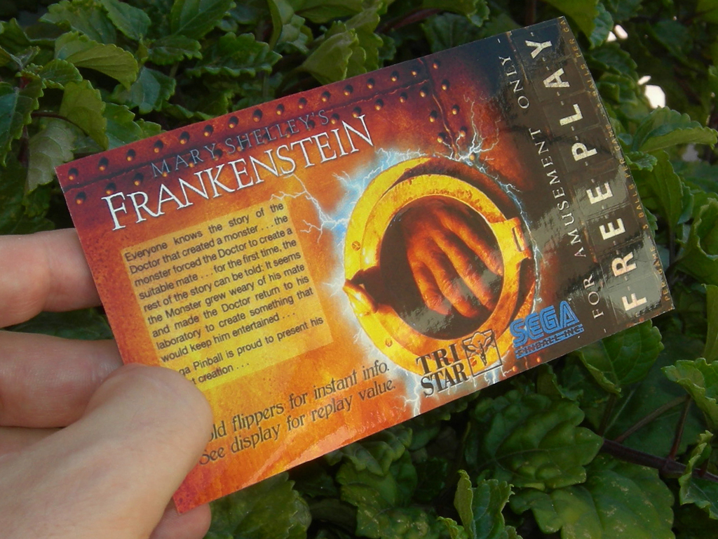 Mary Shelleys Frankestein Pinball Card Customized Free Play print3c