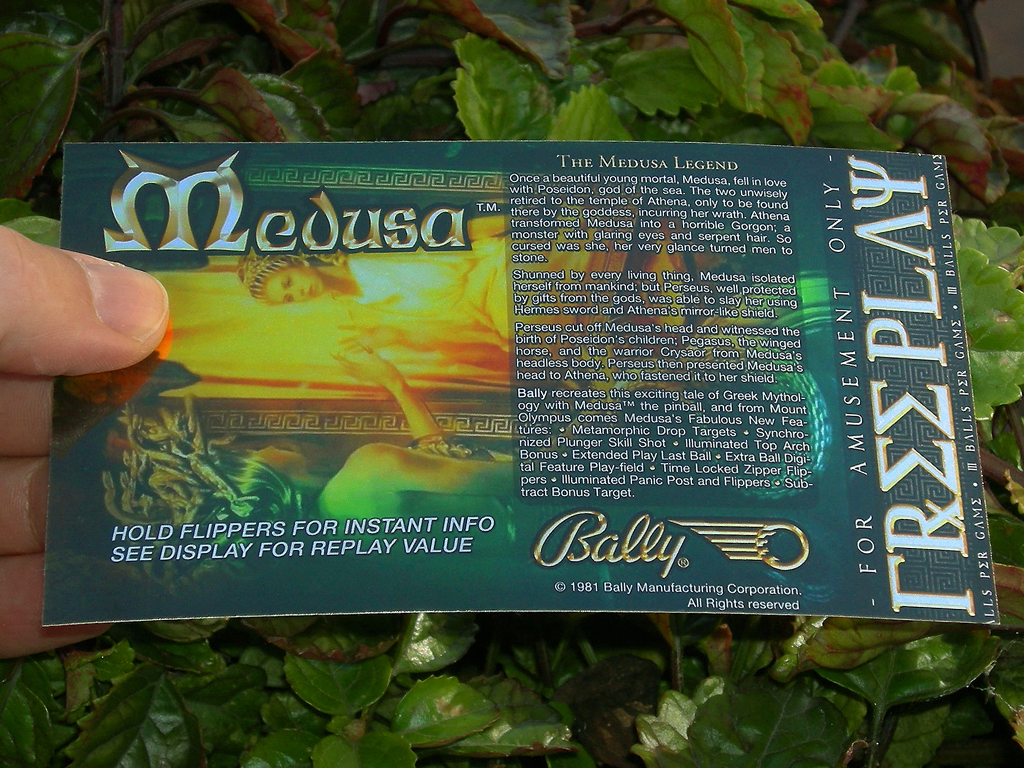 Medusa Custom Pinball Card Free Play print1