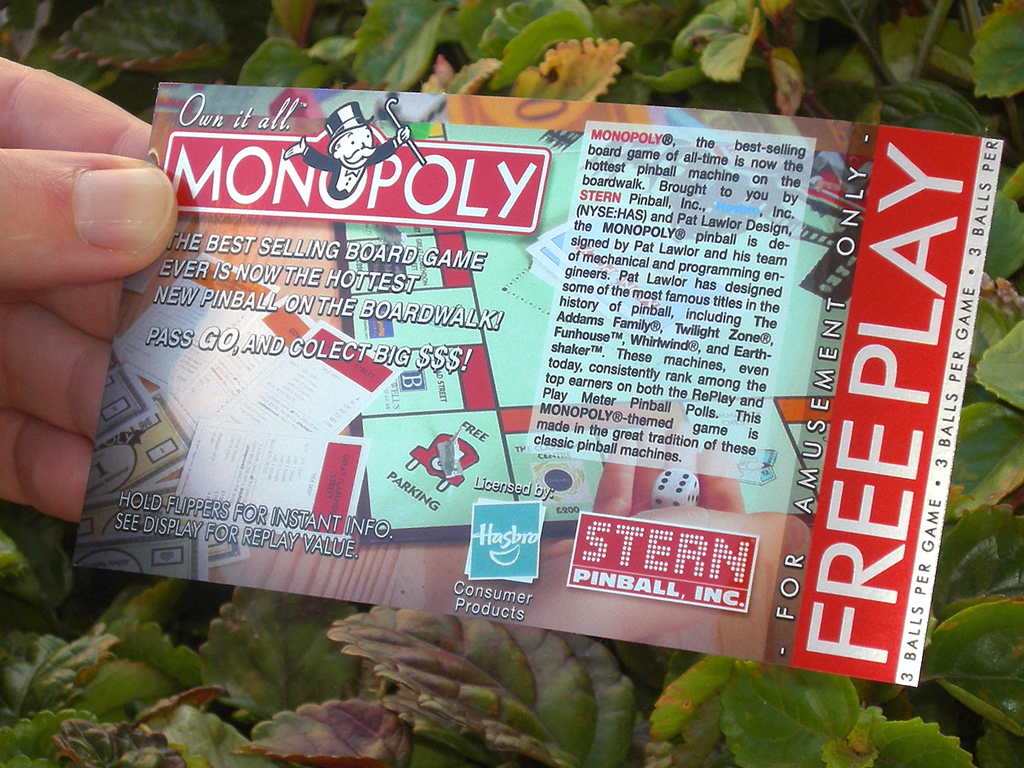 Monopoly Custom Pinball Card Free Play print2c