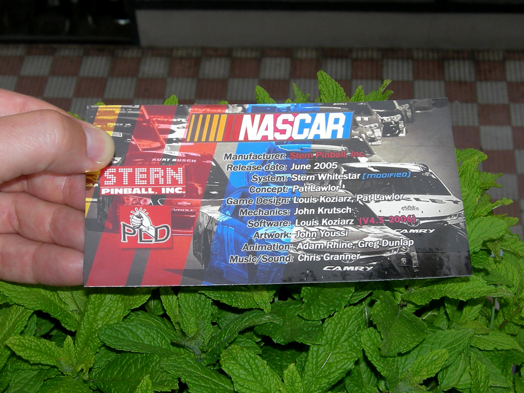 NASCAR Custom Pinball Cards - Crew print1