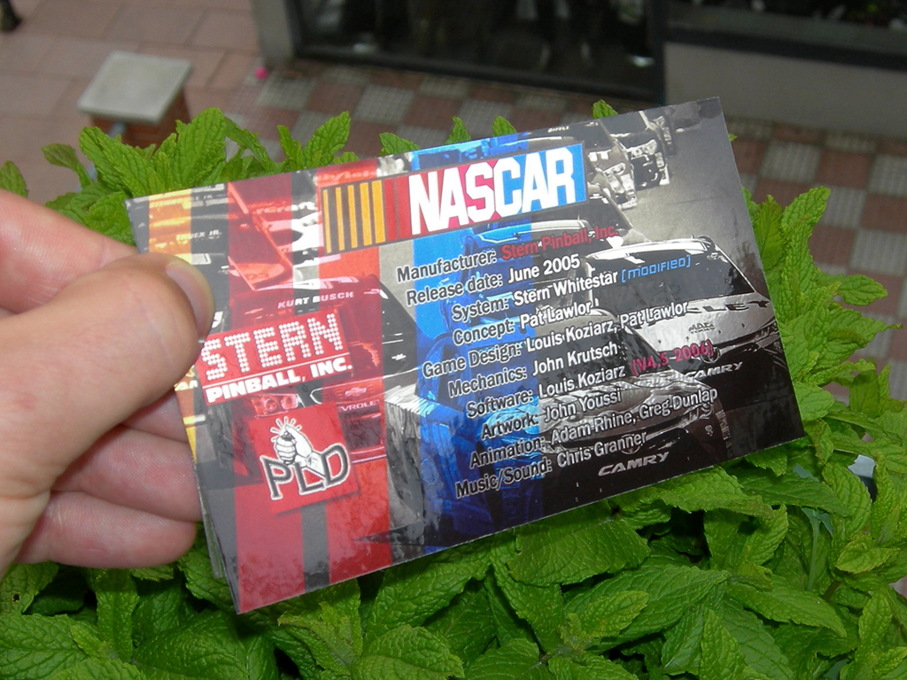 NASCAR Custom Pinball Cards - Crew print2