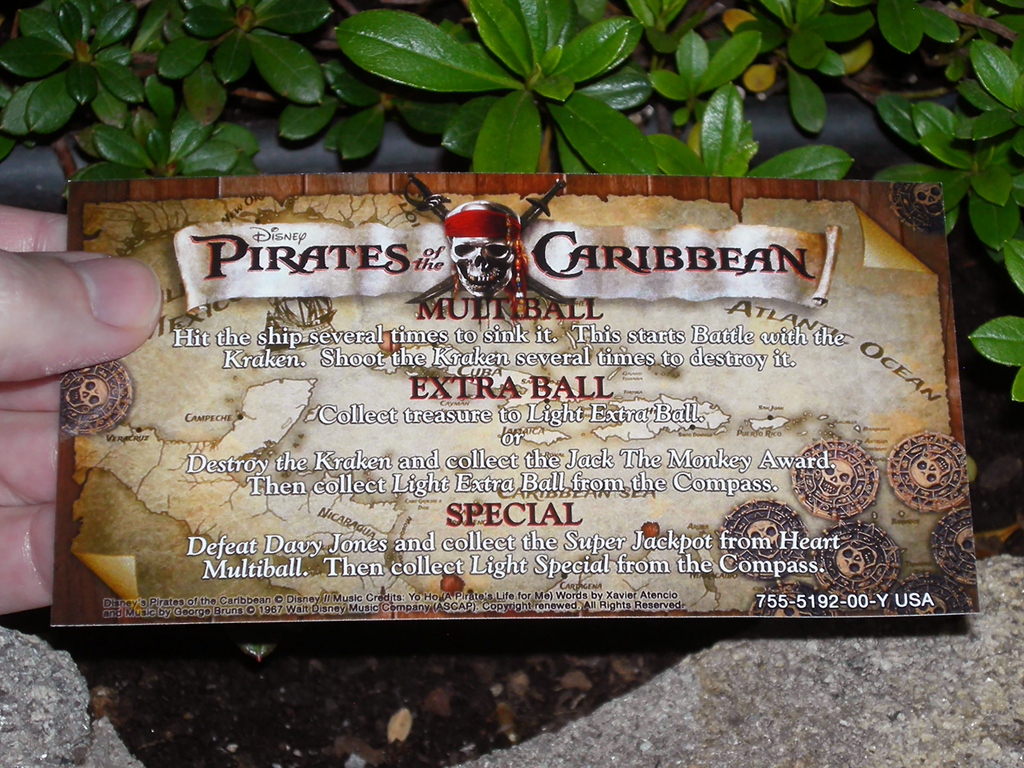 "Pirates of the Caribbean Custom Pinball Cards" (STERN). Designed by ...