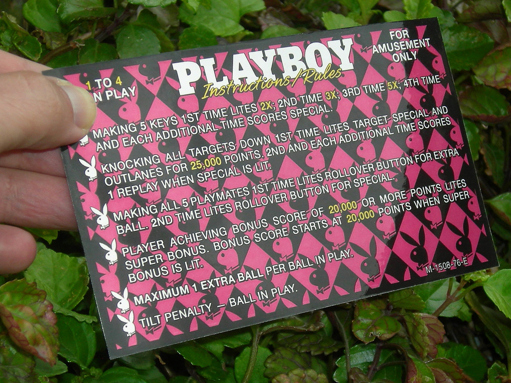 Playboy Pinball Card Customized Rules print3c