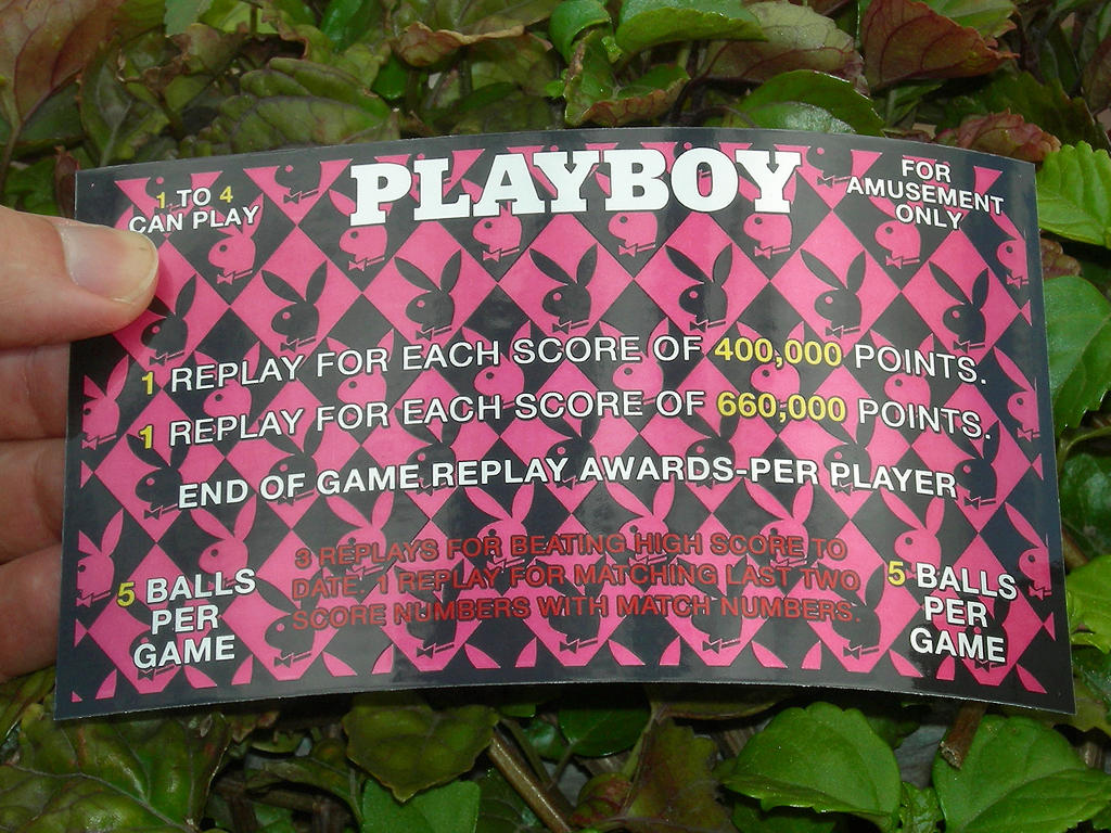 Playboy Pinball Card Customized Score print1c