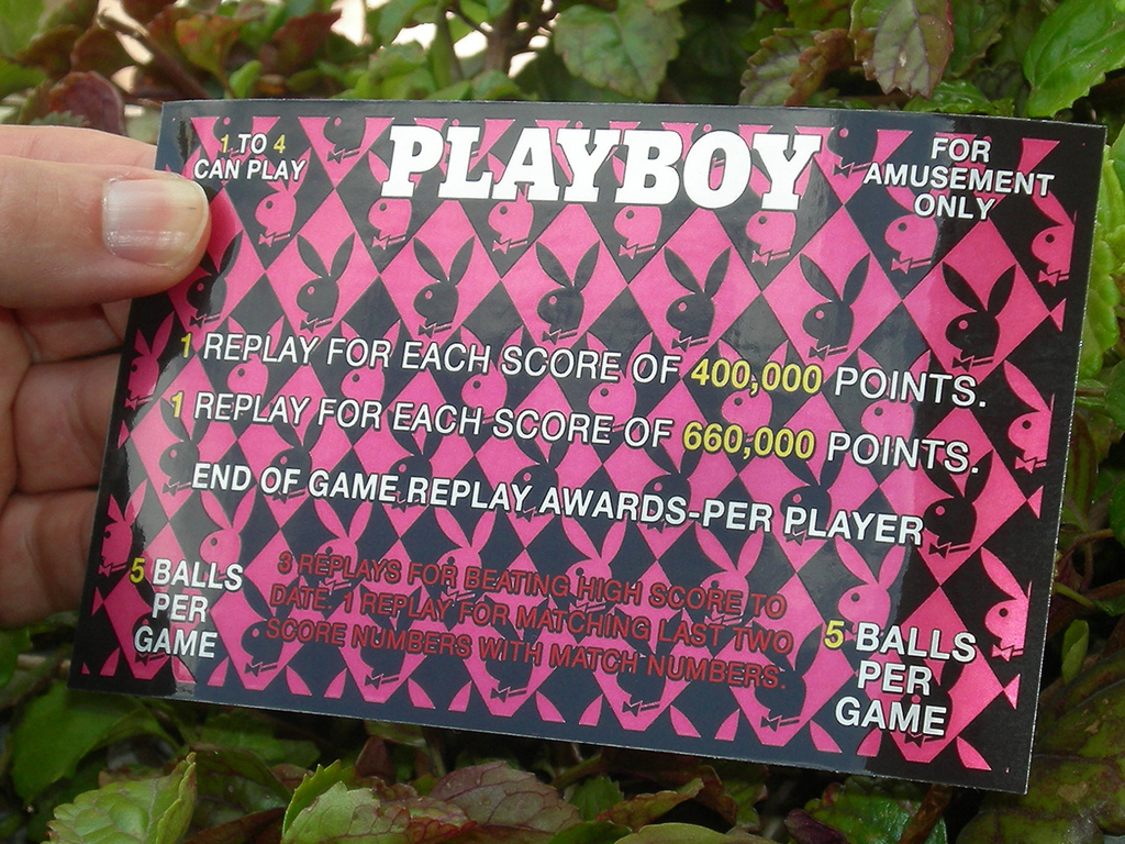 Playboy Pinball Card Customized Score print2c