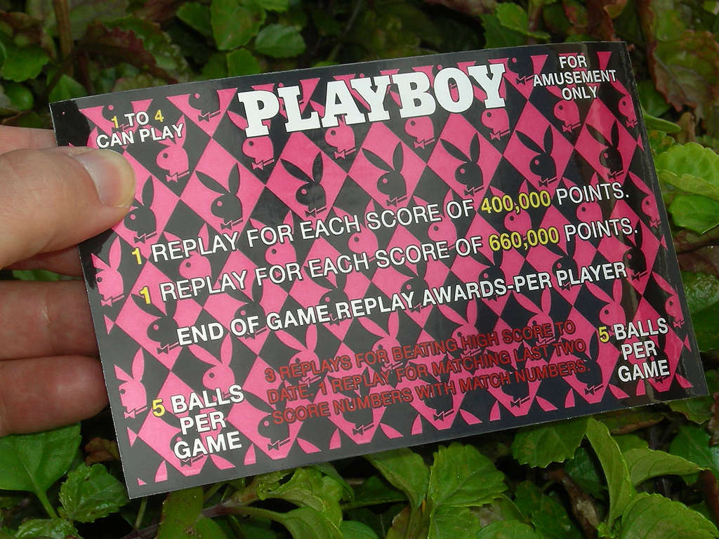 Playboy Pinball Card Customized Score print3c