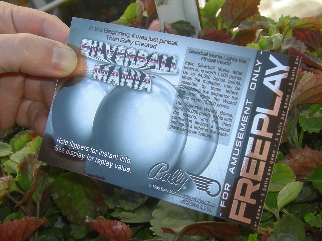 Silverball Mania Custom Pinball Card Free Play print2