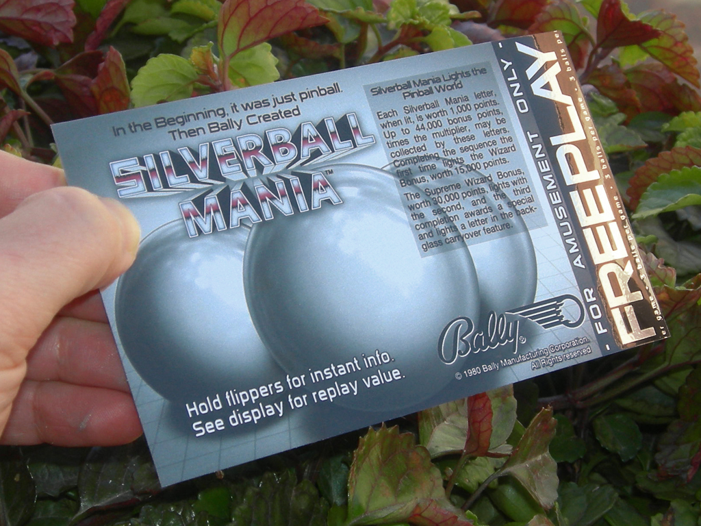 Silverball Mania Custom Pinball Card Free Play print3