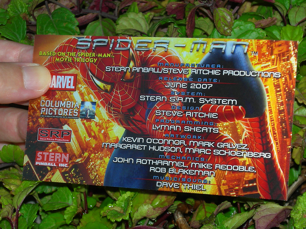 Spiderman Custom Pinball Card - Crew print2c