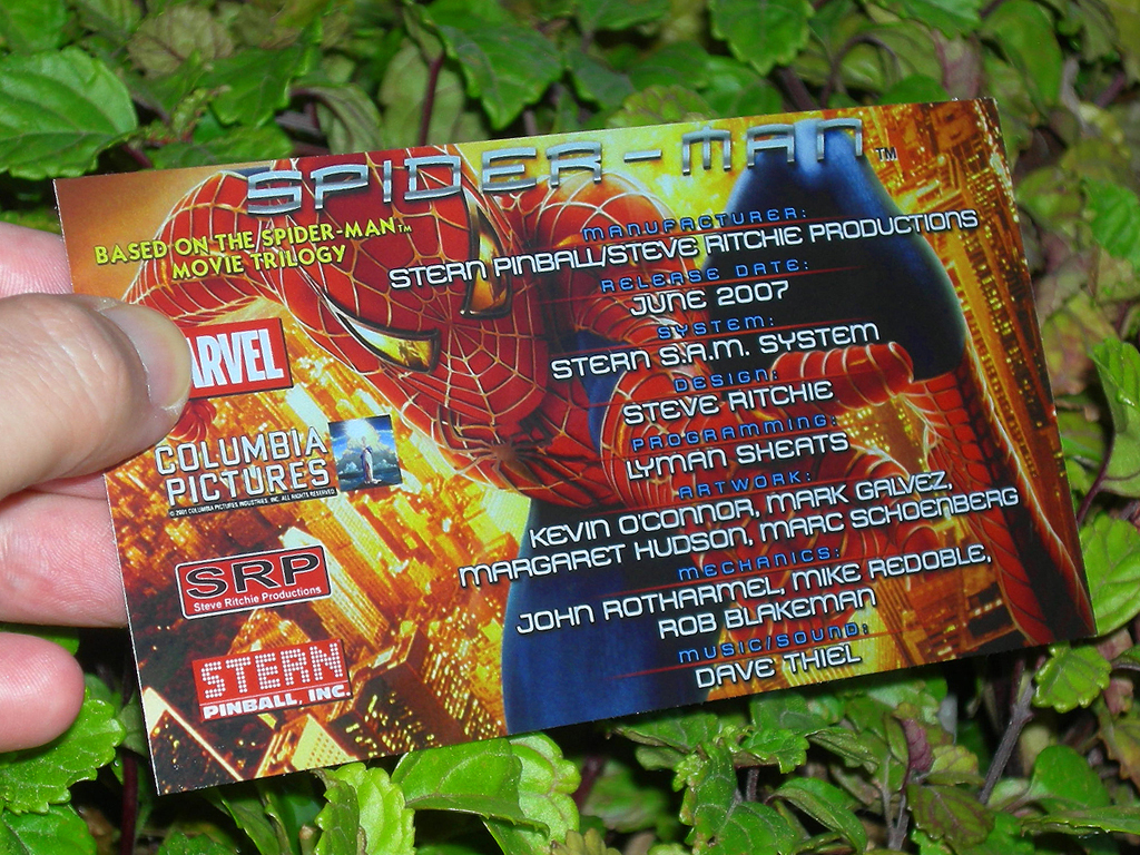 Spiderman Custom Pinball Card - Crew print3c