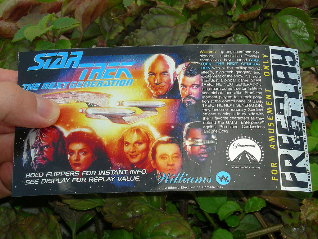 Star Trek the Next Generation Custom Pinball Card Free Play2 print1c
