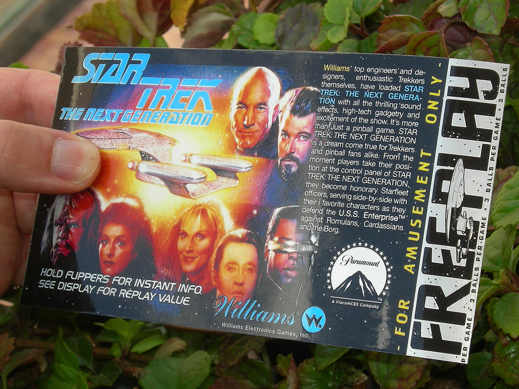 Star Trek the Next Generation Custom Pinball Card Free Play2 print2c