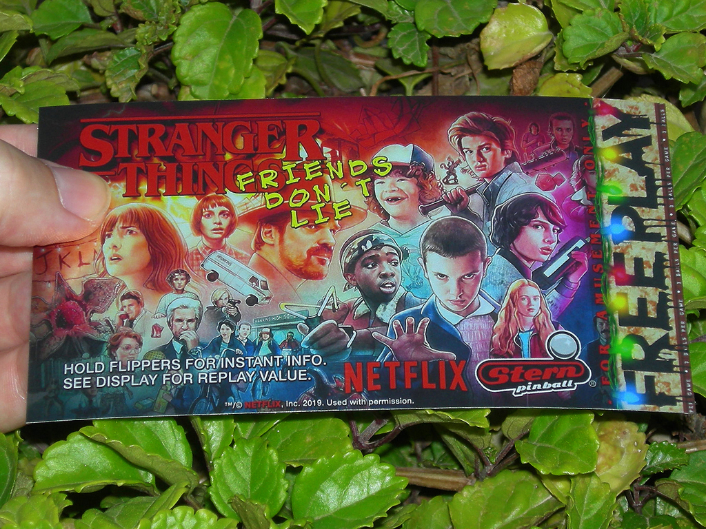 Stranger Things Pinball Card Customized Free Play print1c