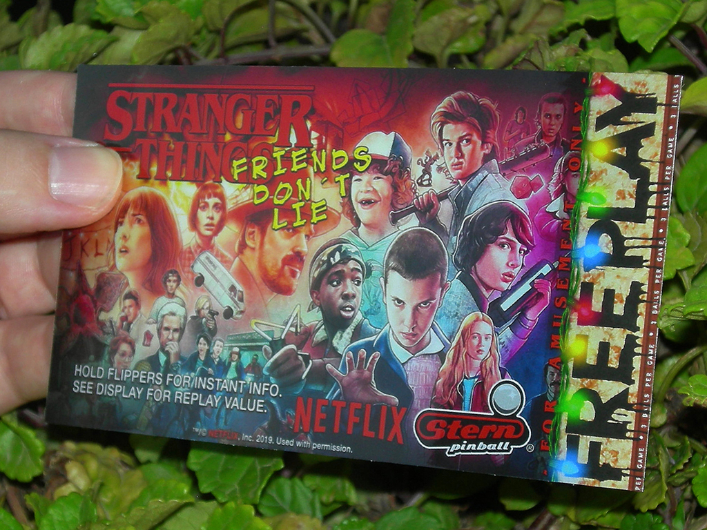 Stranger Things Pinball Card Customized Free Play print2c